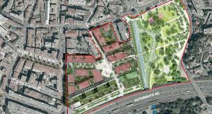 vue aérienne projet ECO-QUARTIER CANEBIERS-VILLETTE – CAGNES-SUR-MER
